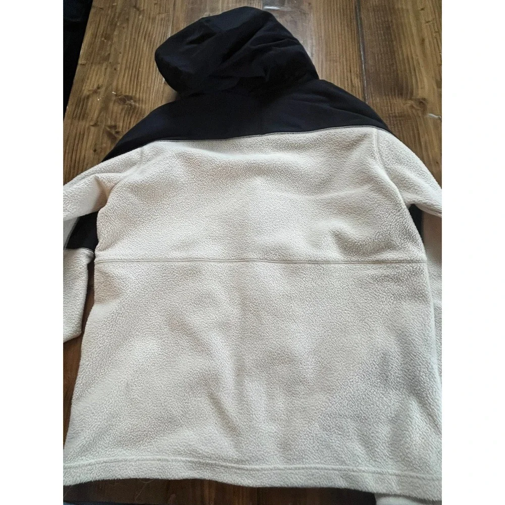 Cotopaxi Fleece Hoodie Jacket Beige Black Zip Up Hooded Activewear Size L - Picture 6 of 6